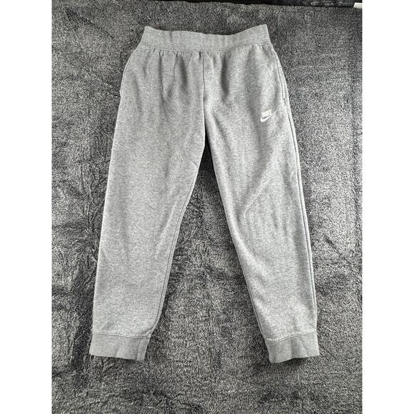 Nike Women’s Grey Fleece Sweatpants Size L Joggers- Read Fits Like Medium - Picture 1 of 4